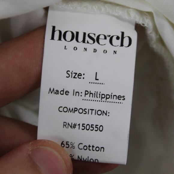 House Of CB Dress Large Clementine Cut Out Asymmetric White Mini Chic Party Sexy - Picture 11 of 14